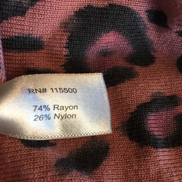 Boston Proper 🐆 Wild Blush Leopard Peplum Cardigan | Sz L - Picture 8 of 8